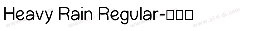 Heavy Rain Regular字体转换